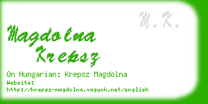 magdolna krepsz business card